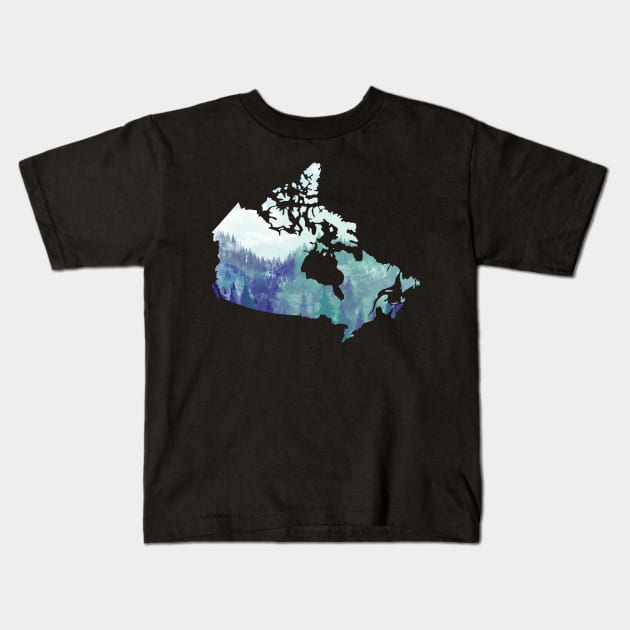 True North Strong and Free Kids T-Shirt by imlying